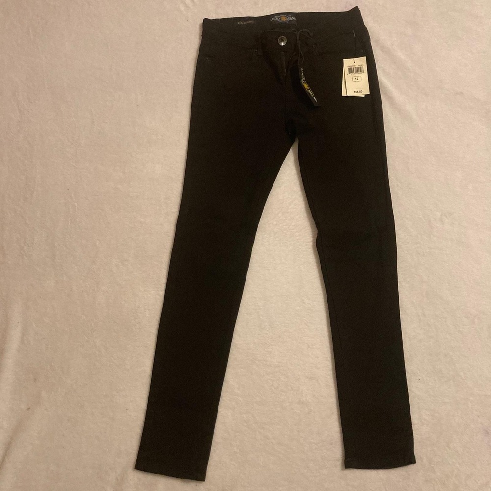 Lucky Brand Zoe Jegging Women 12 Black Cotton Blend Skinny Stretch Classic NWT